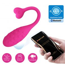 Fisherman app-os szilikon tojás vibrátor halacska USB pink